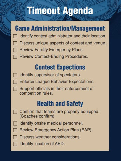 Medical Timeout Pre-Contest Medical and Administrative Timeout Cards--5 Pack – MSHSL