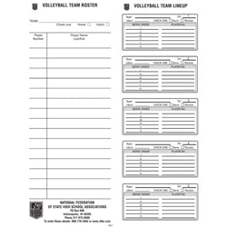 Volleyball Lineup Sheets Printable